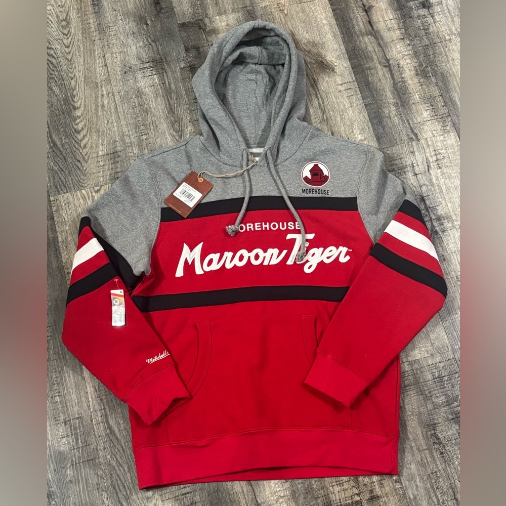 NWT Mitchell & Ness Morehouse Maroon Tigers hoodie size Large